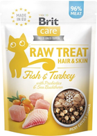 Przysmaki dla kotów Brit Care Raw Treat Hair & Skin liofilizowane z rybą i indykiem 40 g (8595602569564) - obraz 1