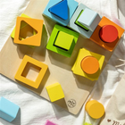 Розвиваюча іграшка-сортер Classic World Montessori Geometric Shapes 5 в 1 28 елементів (6927049001758) - зображення 11