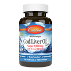 Жирные кислоты Carlson Жир из печени Норвежской Трески 1000 мг Cod Liver Oil 100 гелевых капсул