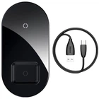 Беспроводное зарядное устройство Baseus Simple 2in1, Black (WXJK-01)