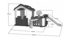 Dom zabaw Ramiz 5 w 1 ze zjeżdżalnią i akcesoriami Zielony (5903864942736) - obraz 3