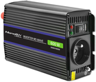 Przetwornica samochodowa Qoltec Monolith 600 MS Wave 300 W/600 W 12 V na 230 V (5901878519241) - obraz 1