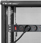 Подовжувач до серверної шафи RACK 10" Qoltec 1.8 м 4 розетки тип E чорний (5901878546049) - зображення 8