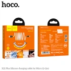 Кабель Hoco Micro USB Silicone X21 Plus |2M, 2.4A| black-red