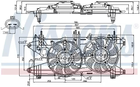 Вентилятор охлаждения двигателя FIAT DOBLO (01-) 1.3 MJTD - 1.9 JTD, NISSENS (85689)