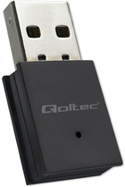 Wi-Fi адаптер Qoltec Ultra Fast Mini Wireless USB Wi-Fi/Bluetooth Black (5901878569895) - зображення 5