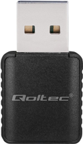 Adapter Wi-Fi Qoltec Ultra Fast Dual Band Mini Wireless USB Wi-Fi/Bluetooth Black (5901878569888)