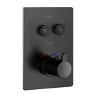 Термостат прихованого монтажу на 2 споживачі Imprese Smart click black matt ZMK101901240
