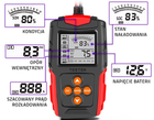 Cyfrowy tester akumulatora Qoltec z wyświetlaczem LCD 12 V 24 V 3 Ah - 200 Ah (5901878524849) - obraz 3