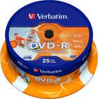 Диски Verbatim Life Series DVD-R 4.7 ГБ 16x 25 шт Spindle (0023942435389) - зображення 1