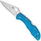 Складной нож Spyderco Delica 4 Flat Ground blue C11FPBL