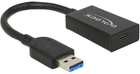 Адаптер Delock USB Type-A - USB Type-C 15 см Black (4043619656981)