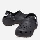 Жіночі крокси Crocs Classic Platform Glitter Clog W 207241-001 37-38 Чорні (196265748105) - зображення 3