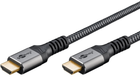 Kабель HDMI Goobay Plus Ultra High Speed з Ethernet 2 м Gray (4040849652615)