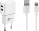 Ładowarka Goobay USB-C Charger Set 12 W White (4040849449871)