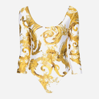 Body longsleeve damskie Versace Jeans Couture vjc76ham221js292g03 40 Biały/Żółty (8052019642209)