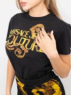 Футболка бавовняна жіноча Versace Jeans Couture vjc76hahg00cj00gg89 M Чорна (8052019591057) - зображення 4