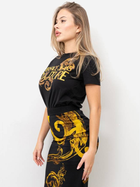 Футболка бавовняна жіноча Versace Jeans Couture vjc76hahg00cj00gg89 L Чорна (8052019591040) - зображення 3