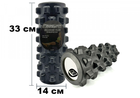 Массажный ролик EasyFit Grid Roller Pro 33 см черный