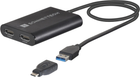 Adapter-przejściówka Sonnet Dual HDMI 2.0 4K to USB Type-C/Type-A/Thunderbolt Black (0732311013232) - obraz 1