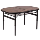 Стіл розкладний Bo-Camp Melrose Oval 120x80 cm Black/Wood look (DAS302785)
