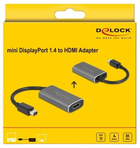 Adapter Delock DisplayPort 1.4 - HDMI 8K z HDR Grey/Black (4043619632008) - obraz 4