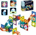 Klocki magnetyczne Woopie Light Magnetic Blocks 49 elementów (5904326940017) - obraz 4