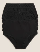 Набір бавовняних трусиків Marks&Spencer Full briefs 18(46) 5 шт black чорний 0040