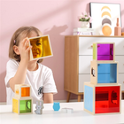 Піраміда Viga Montessori Nesting & Stacking Blocks Тварини (6971608445729) - зображення 5