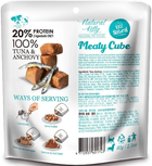 Opakowanie mokrej karmy Pettric Natural Kitty Meaty Cube Tuńczyk i anchois 8 x 60 g (4712937602306) - obraz 3