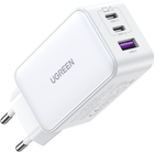 Ładowarka sieciowa Ugreen CD224/15334 2xUSB-A 1xUSB-C QC4.0 65W GaN Tech Fast Biała - obraz 3