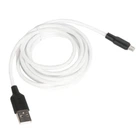 Кабель гнучкий Hoco X21 Plus Silicone Micro-USB 2 метри білий силіконовий