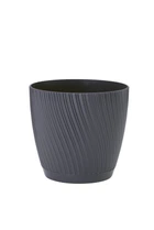 Горшок для цветов Form-Plastic Мика круглый 3,55 л 18 х 17 см, Цвет Антрацит