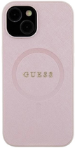 Панель Guess Saffiano для iPhone 15 Plus з MagSafe Pink (3666339156190)