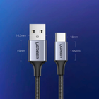 Kabel Ugreen US288 USB-A to USB Type-C QC3.0 0.5 m Black (6957303804382) - obraz 3