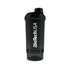Шейкер BioTech Wave + Compact 500 мл + контейнер (150 мл), Black