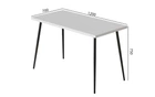 Стол кухонный Марсель 30 Ferrum-decor 75x120x70 Черный металл ДСП Белый 32 мм (MAR3014)