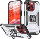 Etui plecki Wozinsky Ring Armor do Apple iPhone 15 Pro Max Silver/Black (9145576280737) - obraz 1