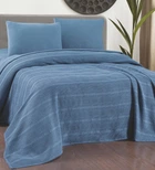 Плед-покрывало вафельный Zastelli Blue Waffle 160х220 см хлопок