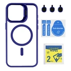 Чохол TPU+PC+Metal Stand Case with MagSafe and Camera Lenses для iPhone 15 Pro Max Колір Dark Blue