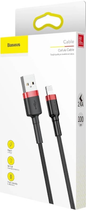 Kabel Baseus Cafule USB-A / Lightning 2.4A QC 3.0 1 m Czarno-czerwony (6953156274983) - obraz 9