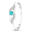 Серебряное кольцо с изумрудом Милана К2113И 19р.
