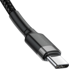 Kabel Baseus CATKLF-HG1 USB-C - USB-C PD QC 60W 3A 480Mb/s 2m Czarno-szary (6953156285231) - obraz 4