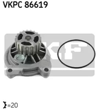 Водяной насос 100/A6/LT 28-35/LT 28-46/LT 40-55/Transporter \\2,4/2,5TDi 89, SKF (VKPC86619)-