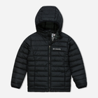 Kurtka młodzieżowa chłopięca zimowa Columbia Powder Lite II Hooded Jacket 2090023010 141-149 cm (M) Czarna (195981516609) - obraz 1