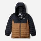 Kurtka młodzieżowa chłopięca zimowa Columbia Powder Lite II Hooded Jacket 2090023257 141-149 cm (M) Brązowy/Czarny (195981516814) - obraz 1