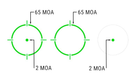 Прицел коллиматорный Holosun SCRS-GR-MRS точка 2 MOA + круг 65 МОА зеленый - изображение 10