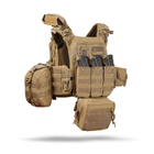 Комплект спорядження Commando Ukrarmor Elite Tactical Assault Kit. Під 25х30 см бронеплити. Койот - зображення 11