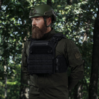 Передня панель на Ukrarmor плитоносці PRO. Cordura 1000. Чорний 24 х 16 см - зображення 3