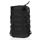 Тактичний рюкзак на Ukrarmor 10 л. Кріплення Molle. Cordura 1000D. Чорний 30 х 20 х 8 см - зображення 5